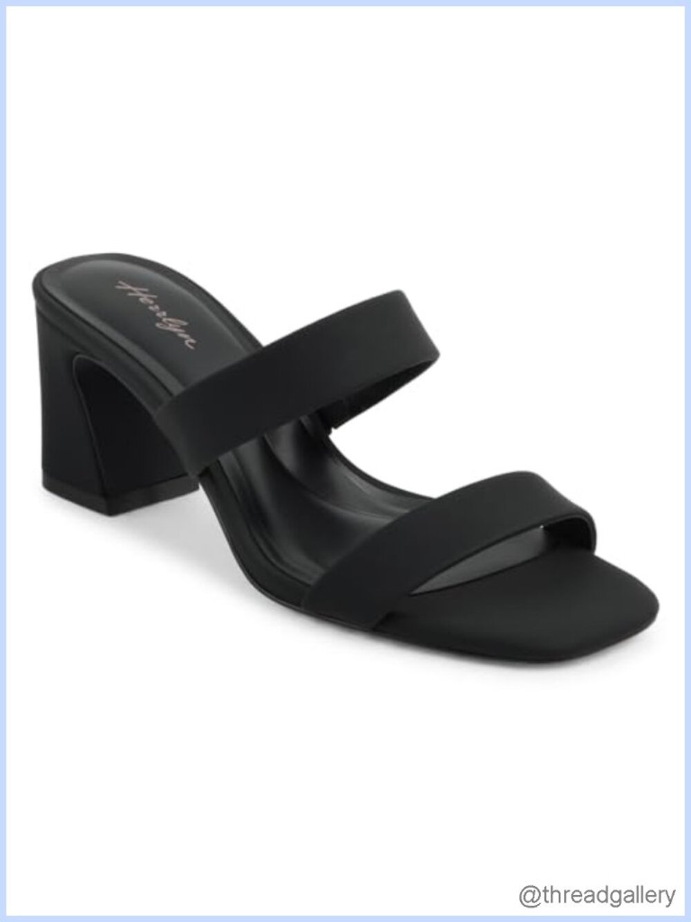 Women's Heeled Sandals Square Toe Block Heel Slip On Dress Shoes
